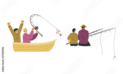 Experience an Exhilarating and Joyful Fishing Adventure in a Beautiful Colorful Boat