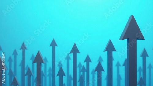 Rising Arrows Symbolizing Growth and Success – Business Progress Concept
