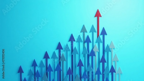 Rising Arrows Symbolizing Growth and Success – Business Progress Concept