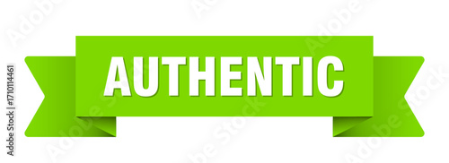 authentic ribbon isolated on transparent background. authentic ribbon