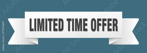 limited time offer ribbon isolated on transparent background. limited time offer ribbon