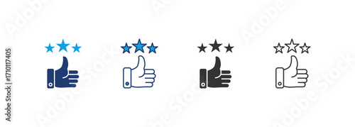 Satisfaction Icon Set Multiple Style Collection
