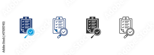 Audit Icon Set Multiple Style Collection