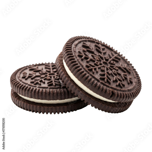 Delicious double stuf oreo cookies ready for snacking and baking creations transparent background