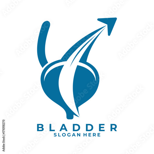 Fast bladder treatment logo design vector. Bladder medical logo design