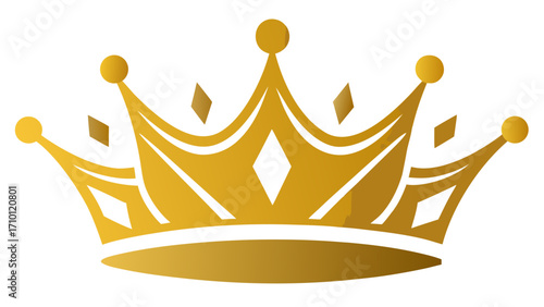 Vector art of golden crown vector illustration, symbol of power and royalty, luxury and success, used for logo design, decoration, and graphic design