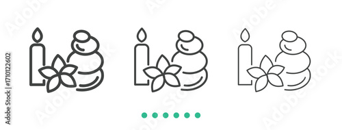Therapy place icon. Thin line icon vector