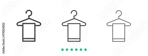Towel icon. Thin line icon vector