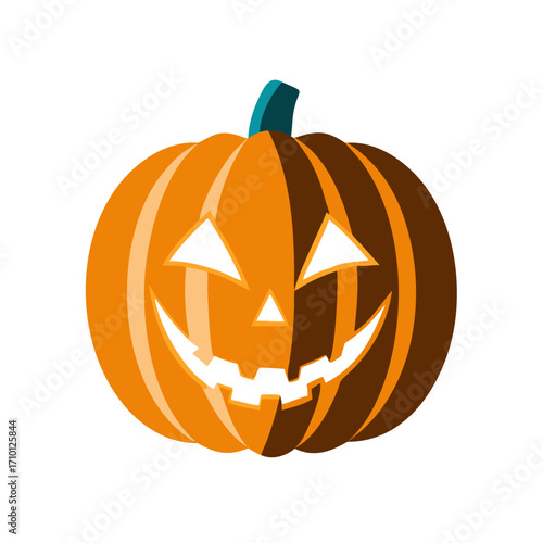 Spooky jack o lantern for halloween celebration