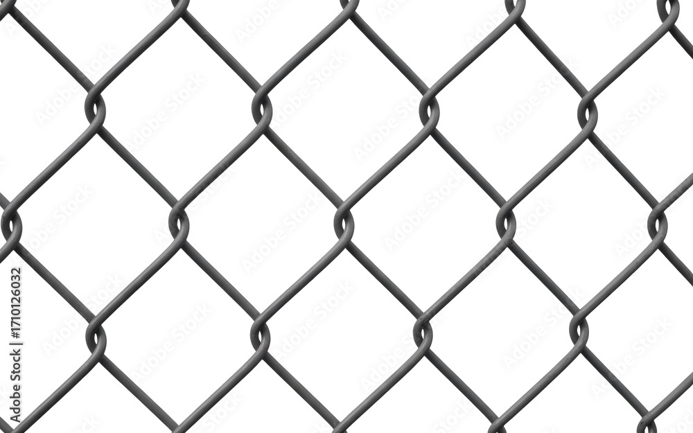 Naklejka premium Industrial chain link fence security pattern creates versatile design element for backgrounds or layouts with modern steel texture