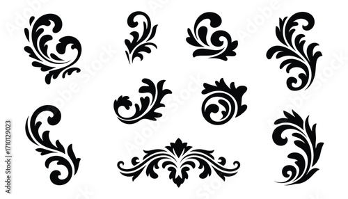 Vintage Floral Swirls and Scrolls