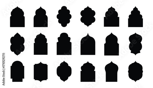 Islamic Window and Door Arch Silhouettes