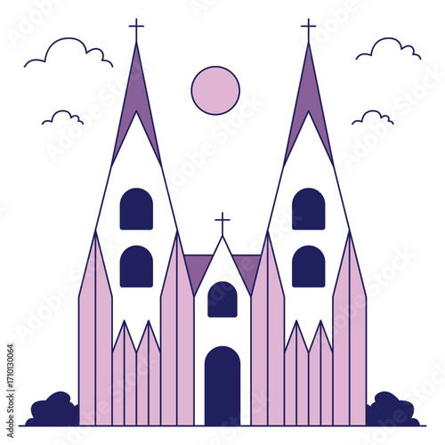 An icon design of cologne cathedral kohi