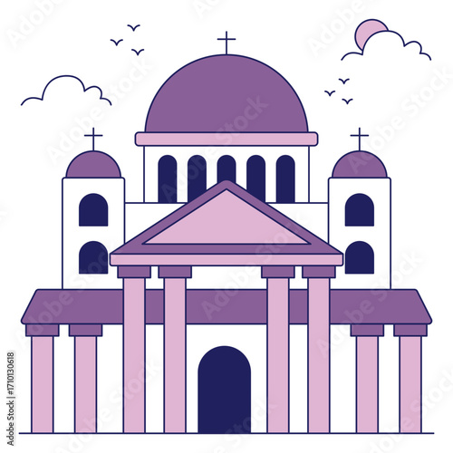 Creative design icon of helsinki cathedral