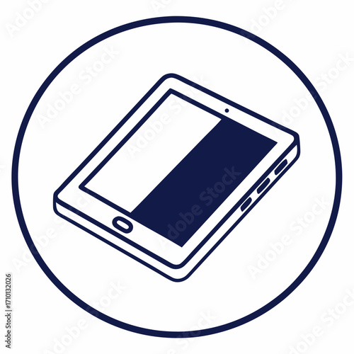 Tablet Device Icon Modern Technology Illustration
