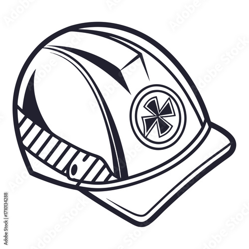 Safety First A Stylized Hard Hat Illustration
