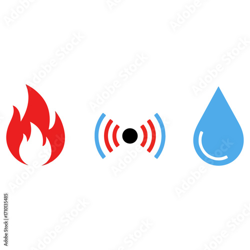 Fire, Signal, and Water - A Visual Representation of Elements.