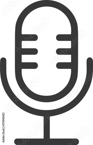 Microphone icon for audio recording and voice