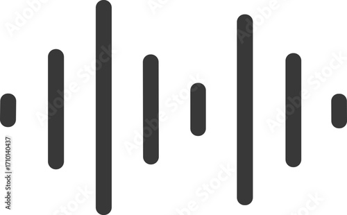 Sound waveform or audio signal icon