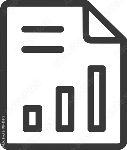 Business report or data document icon