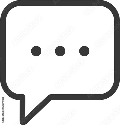 Typing or incoming message ellipsis icon
