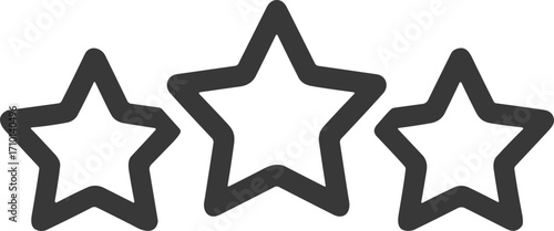 Rating or review feedback stars icon