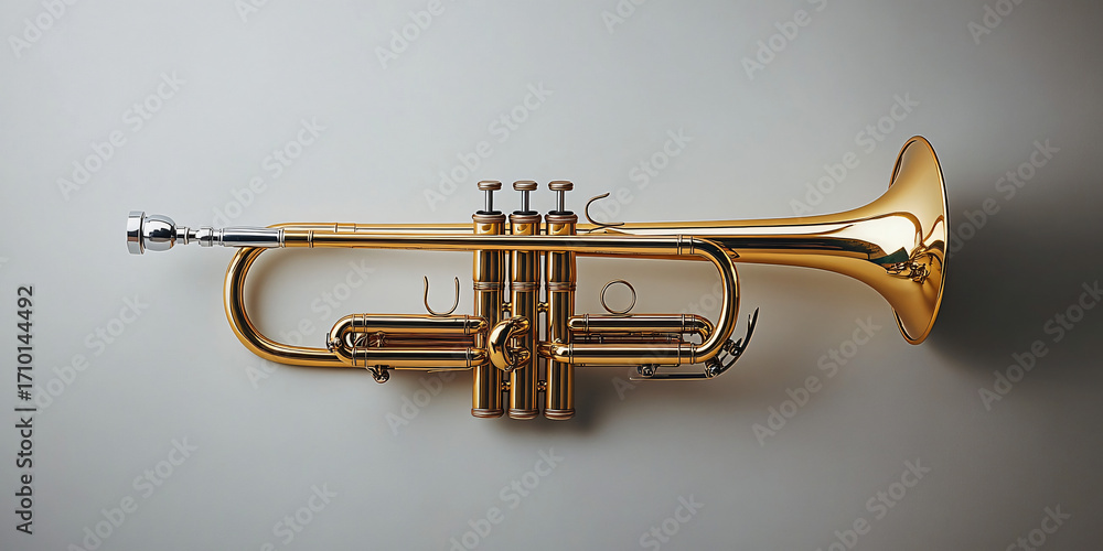 Obraz premium Trumpet in Silver and Silence