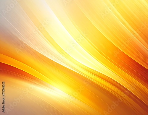 Abstract Orange Yellow Curves Background