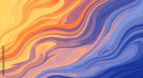 Abstract Colorful Flowing Patterns.