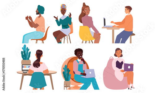 Diverse and talented professionals from various fields engaged in innovative creative work