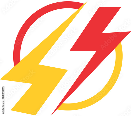 electric symbl sign vector logo on road sign with arrow