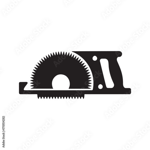 Solid hole saw cutting tool icon