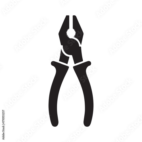 Solid punch plier crafting tool icon