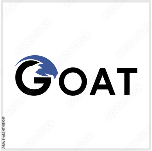 Goat Logo with a Stylized Eagle Head on a White Background for Animal Related Content