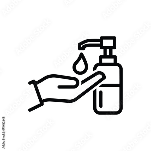 Hand sanitizer dispenser and hand receiving sanitizer.