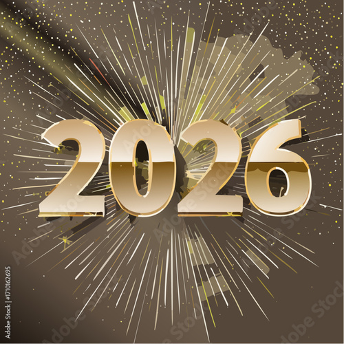 Festliches Neujahrs-Design 2026
