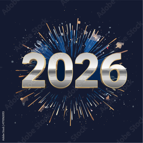 Festliches Neujahrs-Design 2026