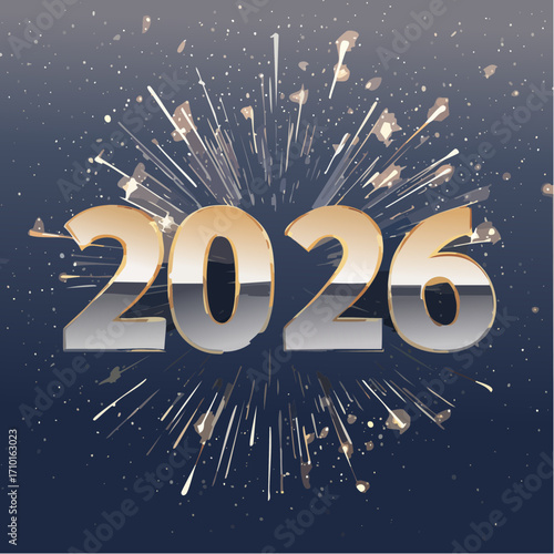 Festliches Neujahrs-Design 2026