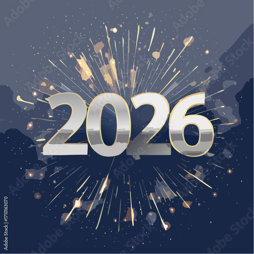 Festliches Neujahrs-Design 2026