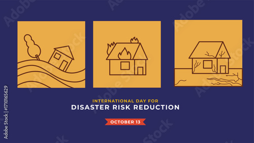  International Day for Disaster Risk Reduction flyer illustration