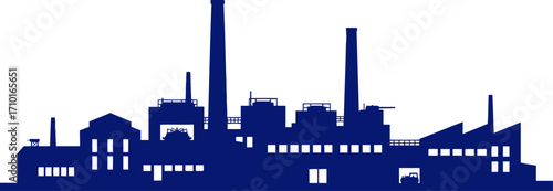 majestic midnight factory silhouette industry, power, and urban dreamscape, isolated on transparent background