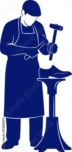 the cobblers midnight silhouette of skill, legacy, and timeless craftsmanship, isolated on transparent background