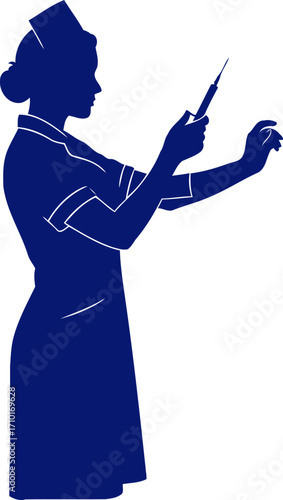 a nurses silent promise administering care with precision and empathy, isolated on transparent background