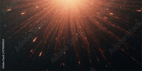 Blue glowing star burst in space with a bright flash of energy and a shining ray of light