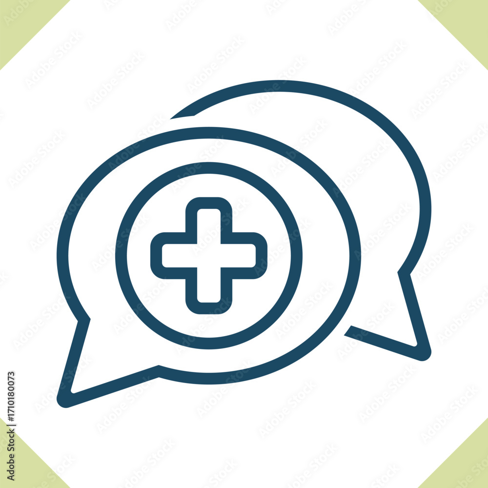 Fototapeta premium Health Care Chat Icon