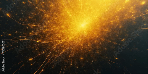 A fiery eruption of orange sparks from a steel grinder glows like a sunburst against the black night sky