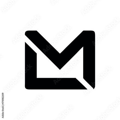 Gmail silhouette icon set for digital communication