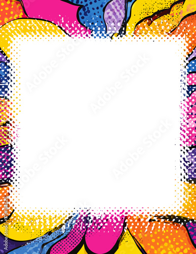 Dynamischer, vibrierender Rahmen im Vektorstil