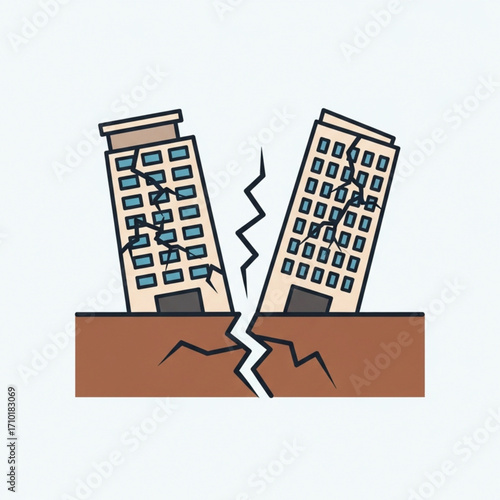 Earthquake Damaged Buildings Infrastructure Failure and Seismic Disaster