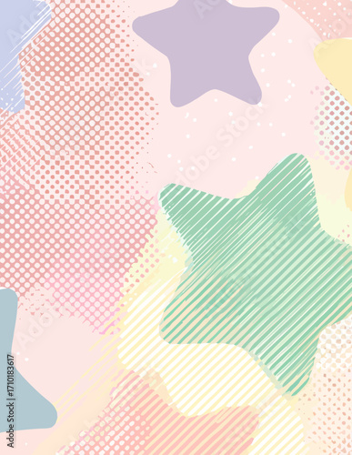 Pastellfarbene nahtlose Vektortextur mit organischen Formen